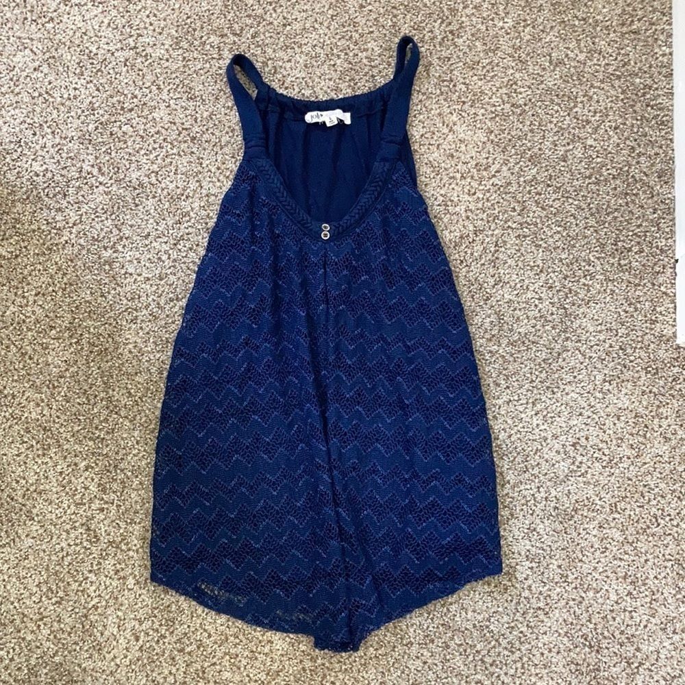 Jolt Juniors Size Small Navy Tank Top